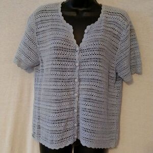 Crocheted Baby Blue Top